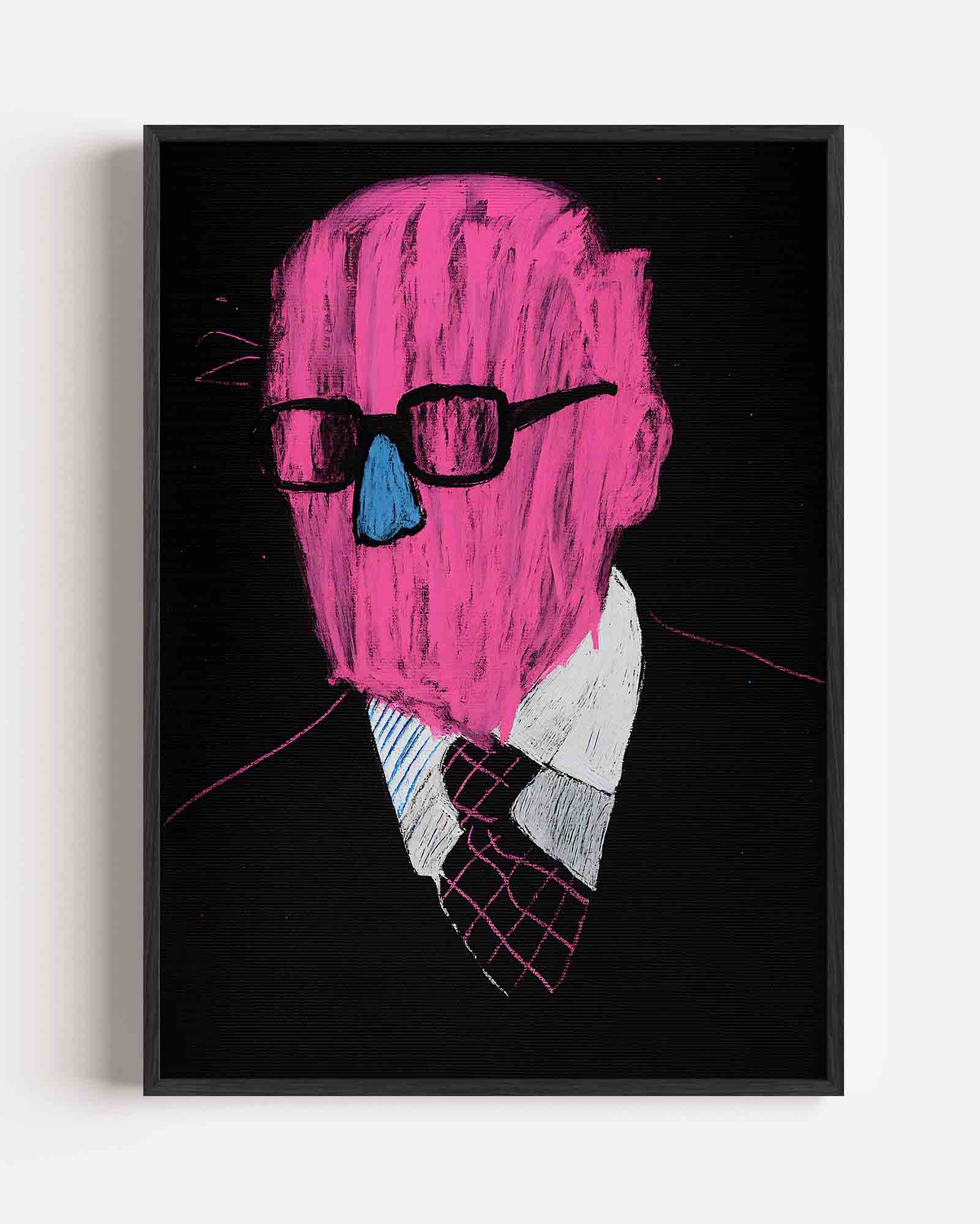 Abstracte figuur met bril Poster