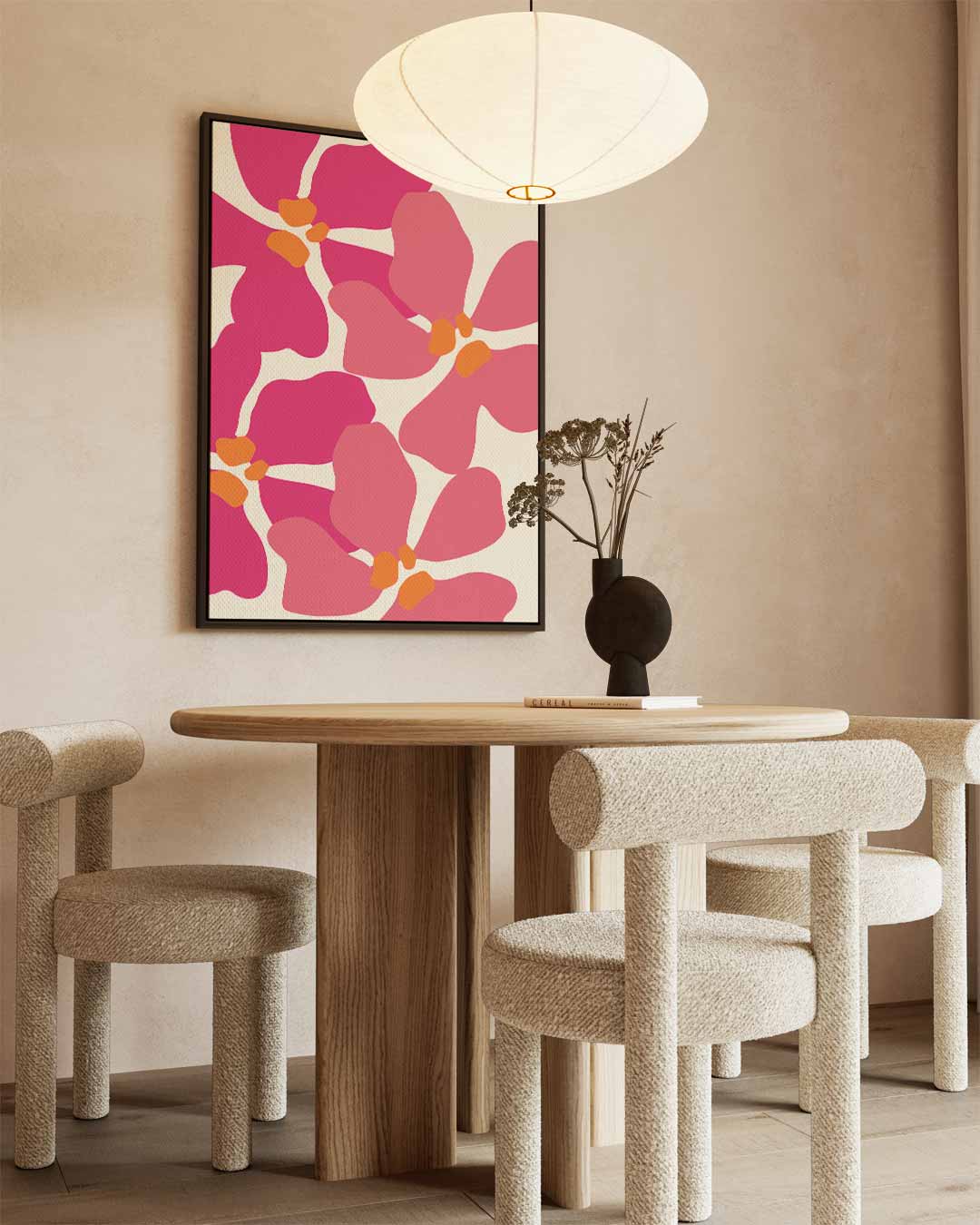 Bloeiende Roze Orchideeën Kunstwerk-canvas-dibond-plexiglas-wanddecoratie-WallArtistic