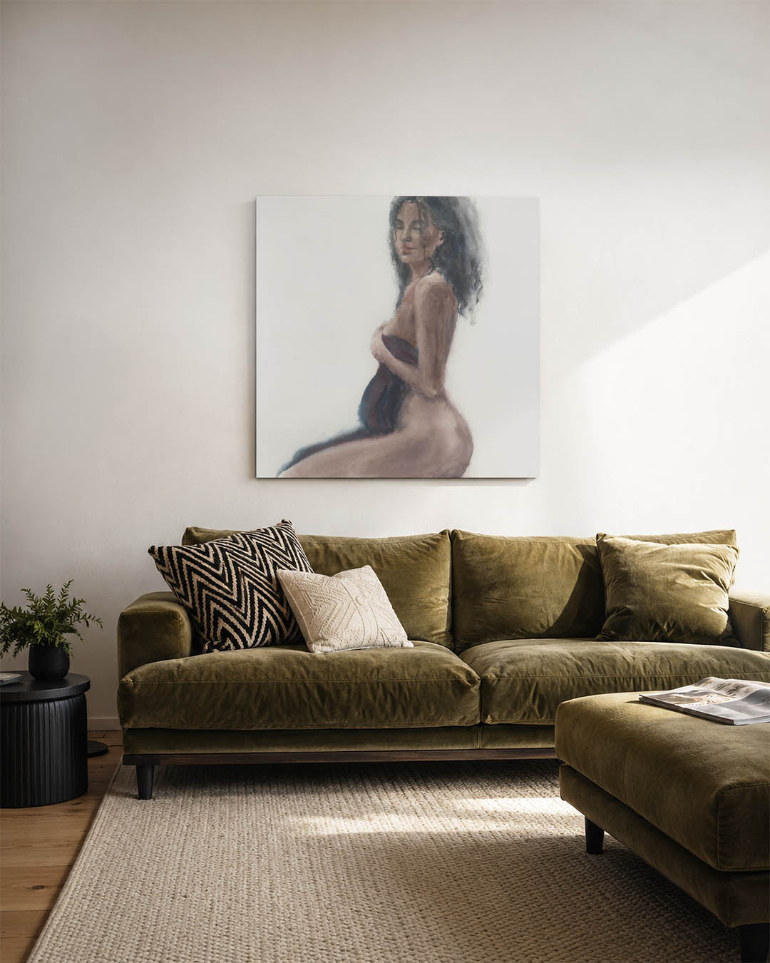 Zachte vrouwelijke contouren Kunstwerk