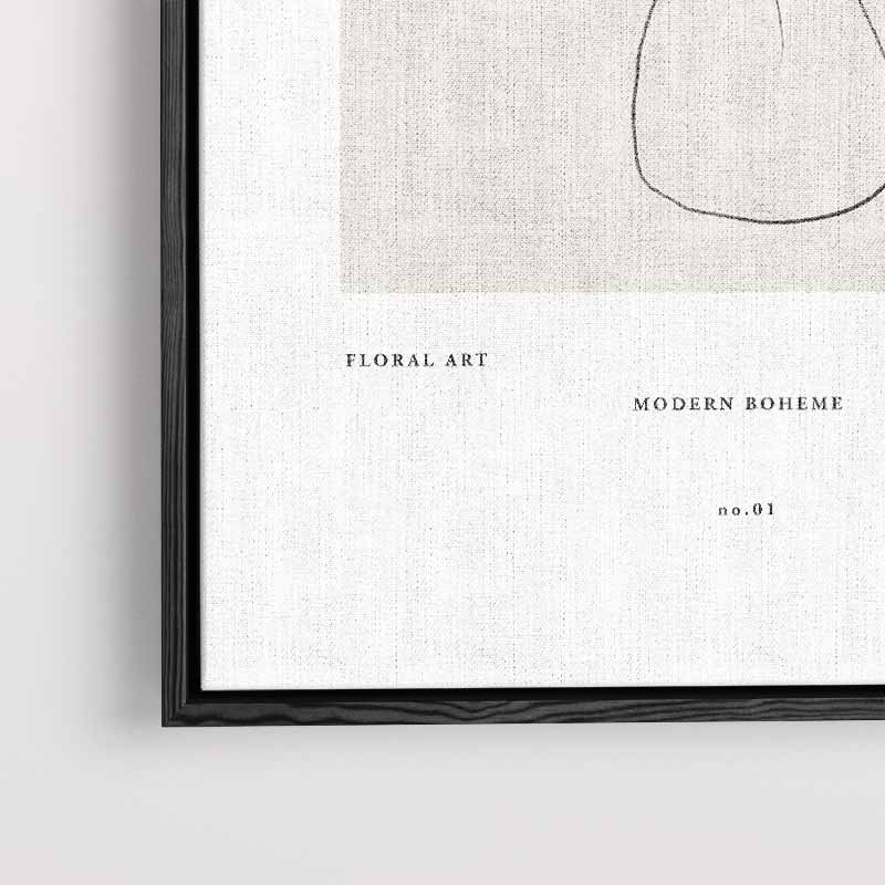 Botanische Minimalisme Illustratie Kunstwerk-canvas-dibond-plexiglas-wanddecoratie-WallArtistic
