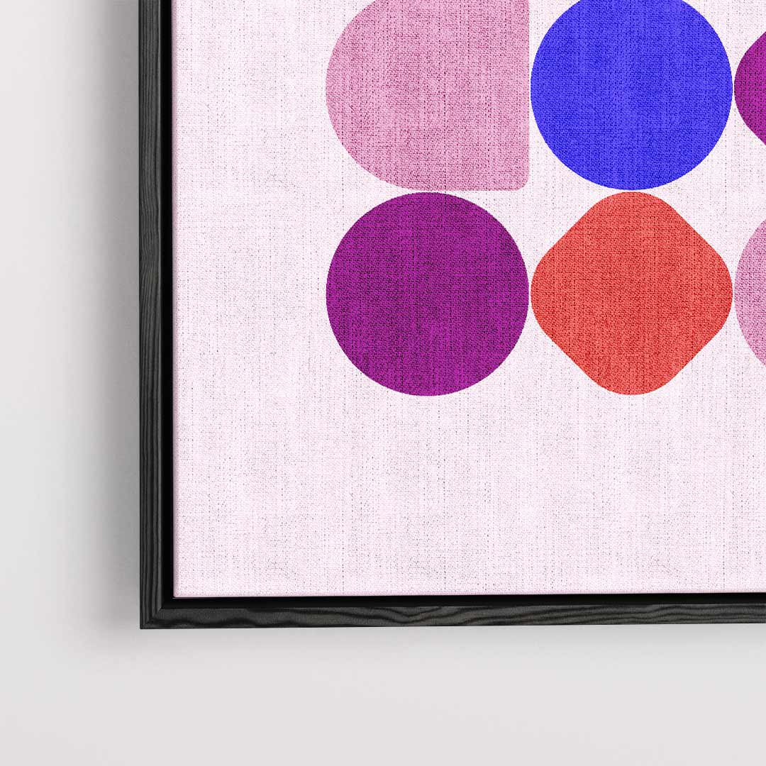 Kleurrijke Geometrische Compositie Kunstwerk-canvas-dibond-plexiglas-wanddecoratie-WallArtistic