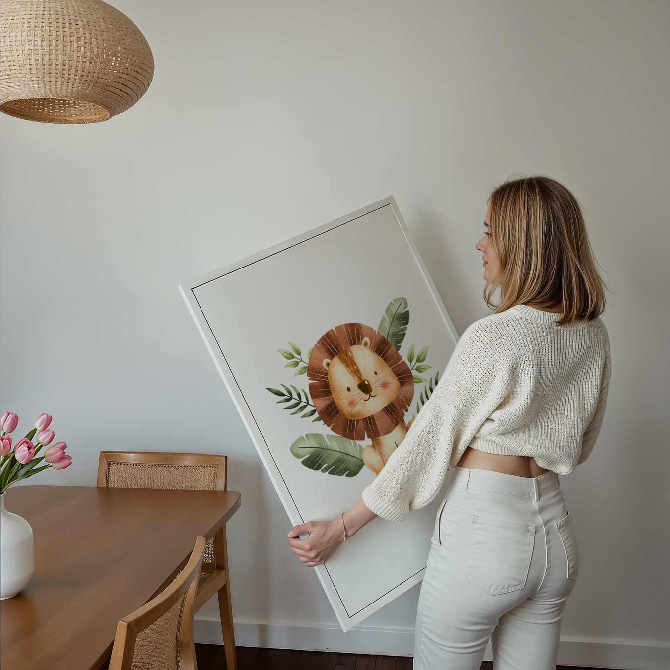 Schattige Leeuwen Babyslaapkamer Poster-WallArtistic