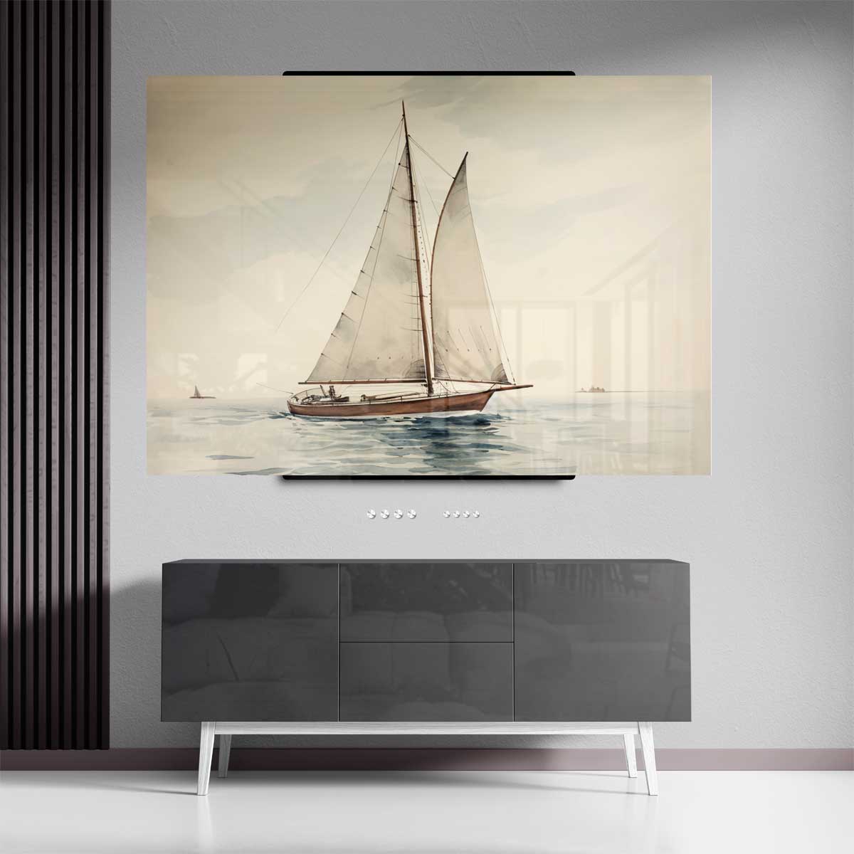 Serene Zeiltocht Kunstwerk-canvas-dibond-plexiglas-wanddecoratie-WallArtistic