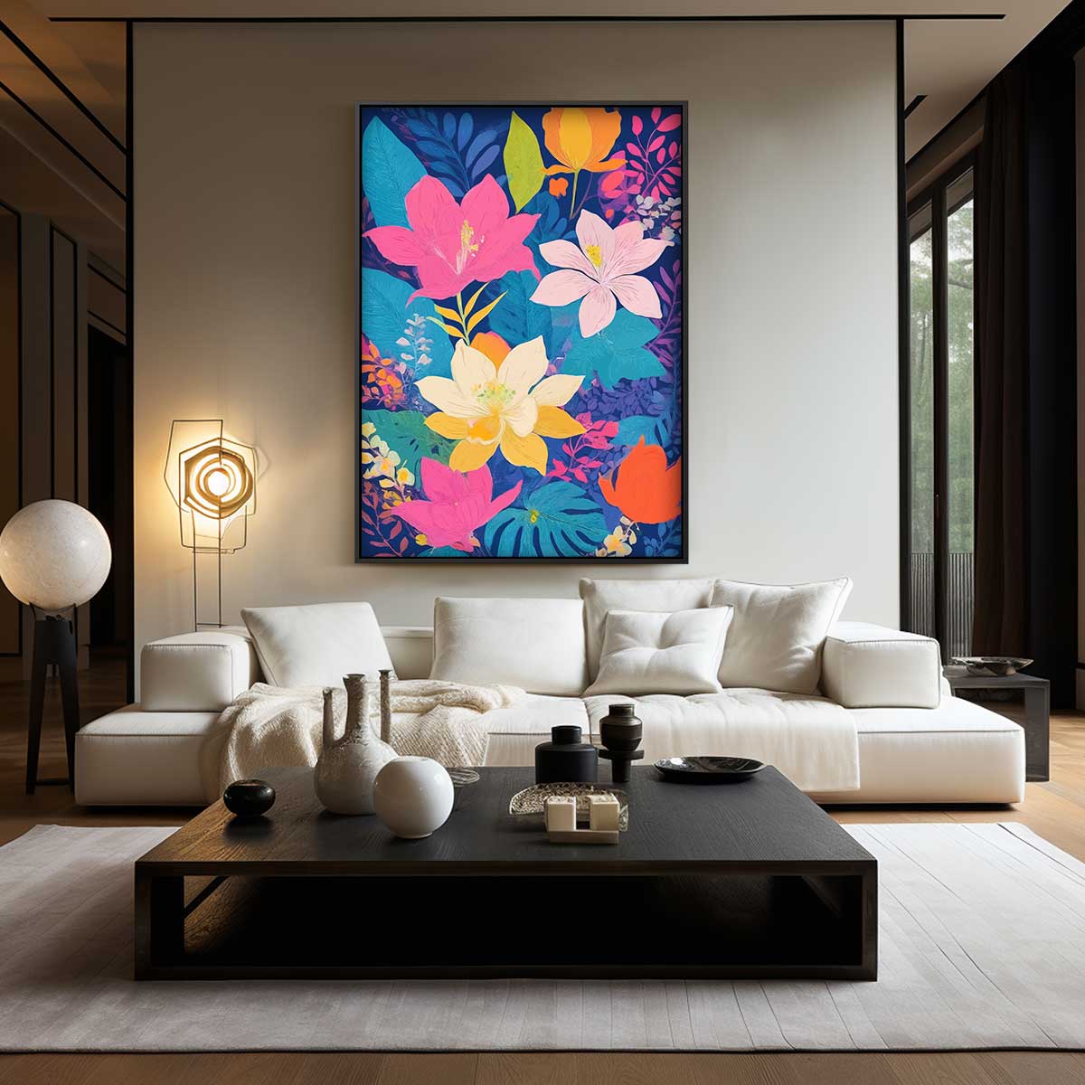 Krachtige Bloemenpracht Kunstwerk-canvas-dibond-plexiglas-wanddecoratie-WallArtistic