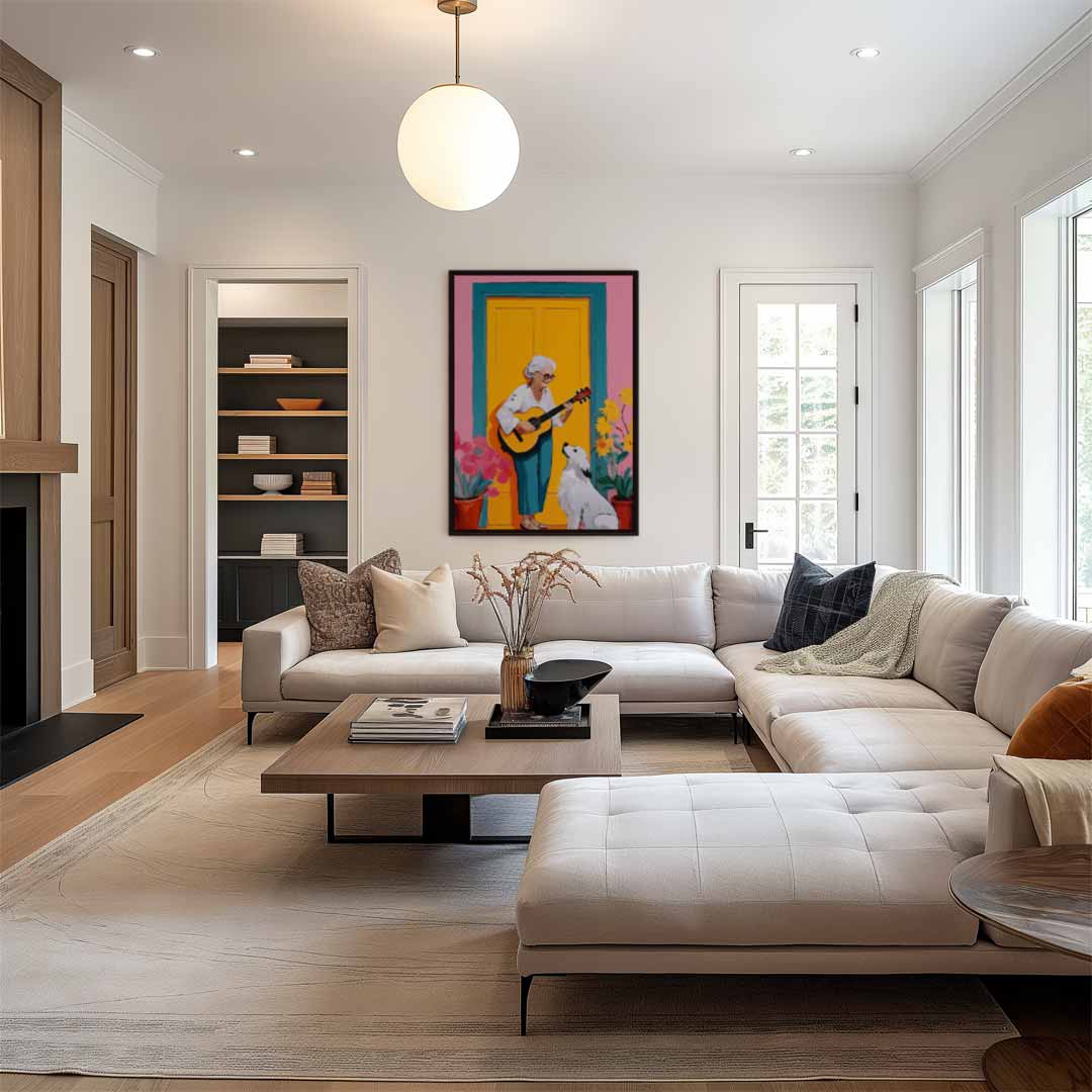 Vrolijke Melodie Kunstwerk-canvas-dibond-plexiglas-wanddecoratie-WallArtistic