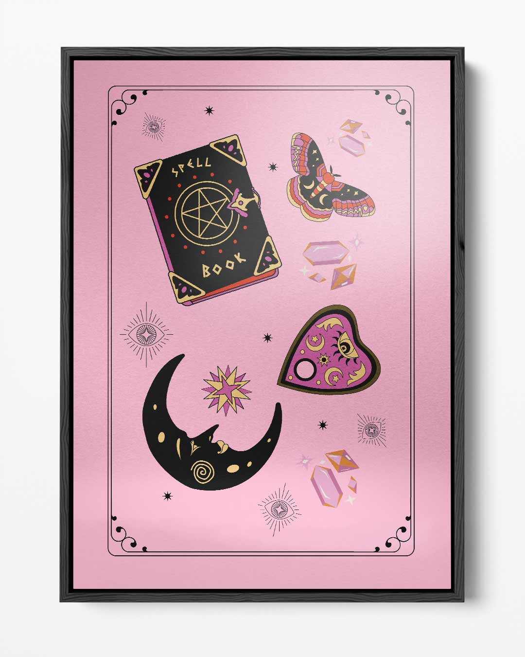 Mystieke Spreuken Illustratie Kunstwerk-canvas-dibond-plexiglas-wanddecoratie-WallArtistic