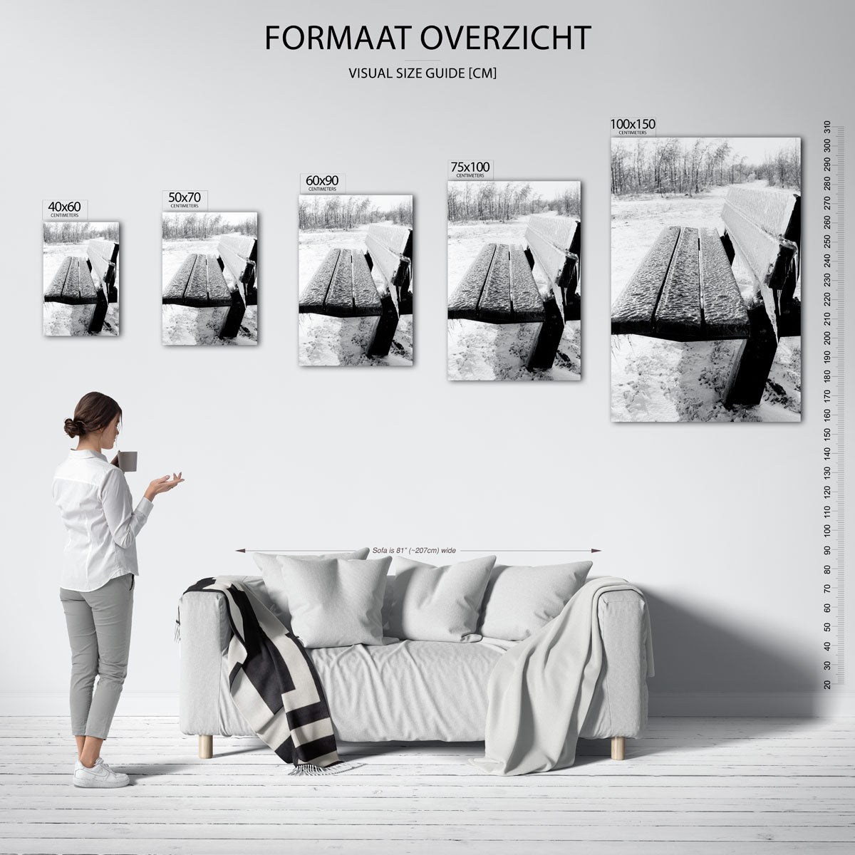 Bevroren bankje Kunstwerk