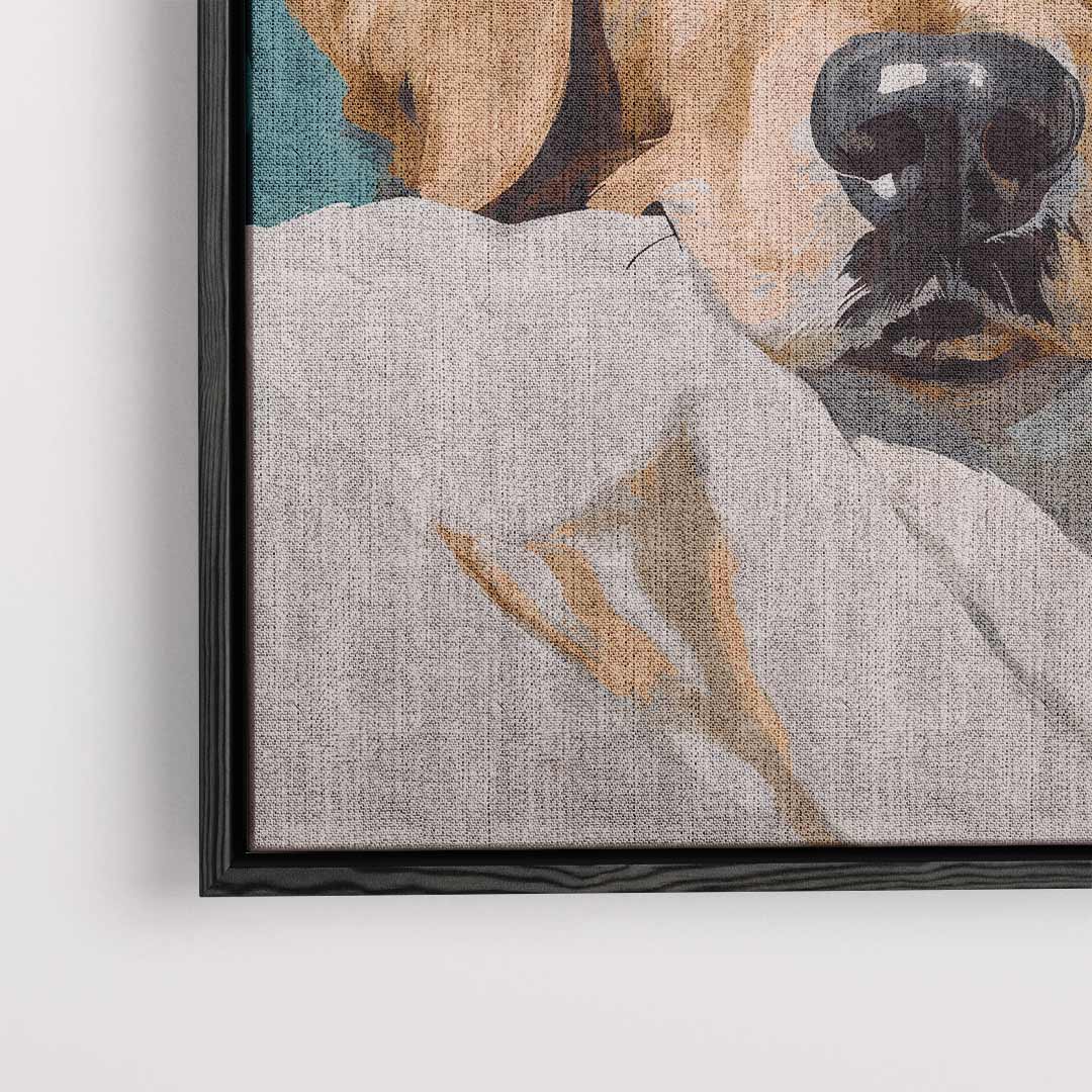 Sfeervol Hondenschilderij Kunstwerk-canvas-dibond-plexiglas-wanddecoratie-WallArtistic