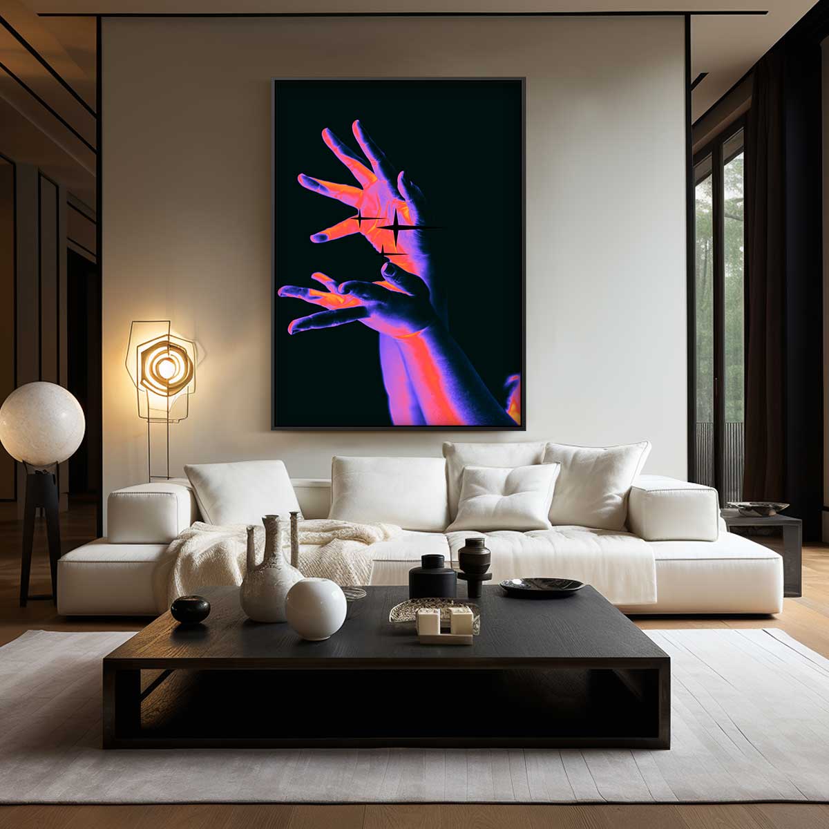 Mystieke Handbewegingen Kunstwerk-canvas-dibond-plexiglas-wanddecoratie-WallArtistic