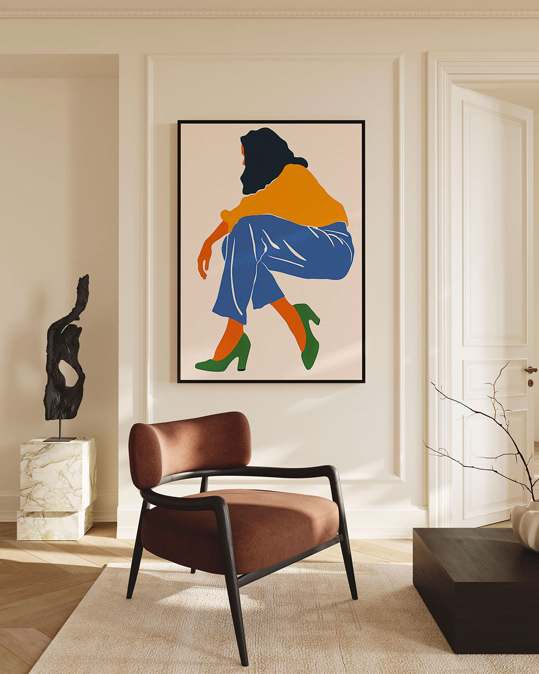 Gestileerde vrouwelijke vorm Kunstwerk