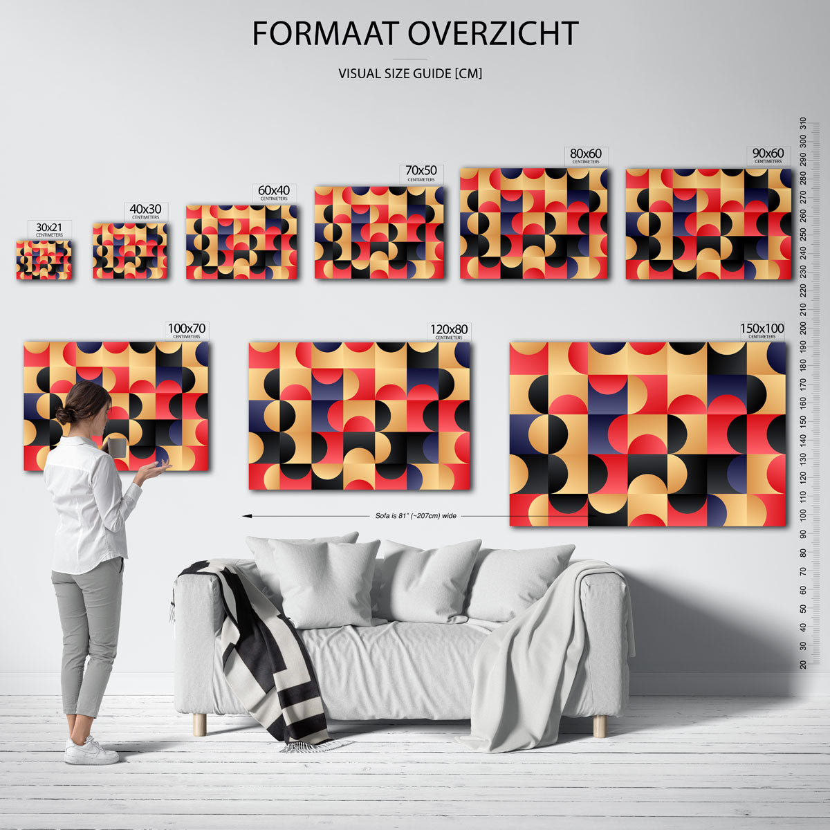 Vormritme en kleur Poster
