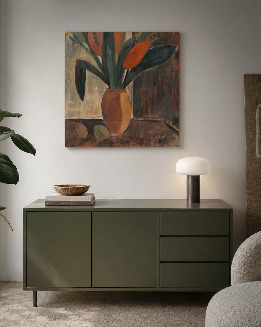 Kleurrijk bloemstilleven Kunstwerk
