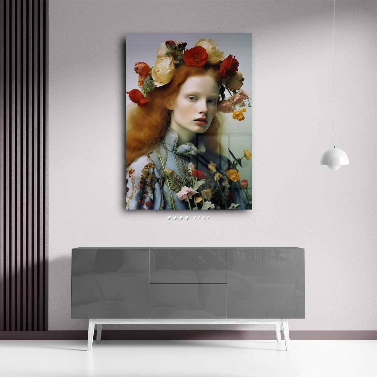 Bloemenpracht in Portret Kunstwerk-canvas-dibond-plexiglas-wanddecoratie-WallArtistic