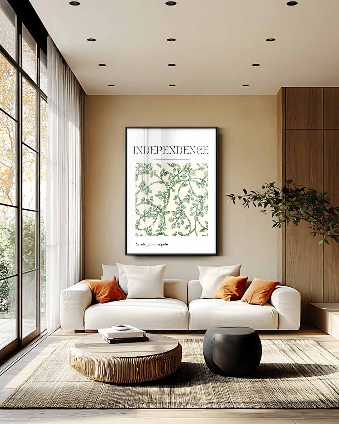 Groene Sjabloon van Onafhankelijkheid Kunstwerk-canvas-dibond-plexiglas-wanddecoratie-WallArtistic