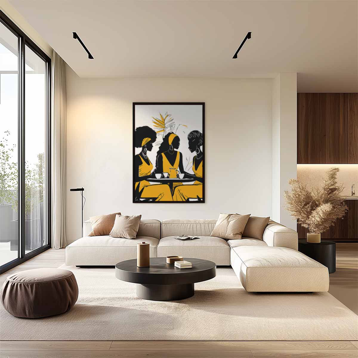 Vriendinnenkoffie Kunstwerk-canvas-dibond-plexiglas-wanddecoratie-WallArtistic