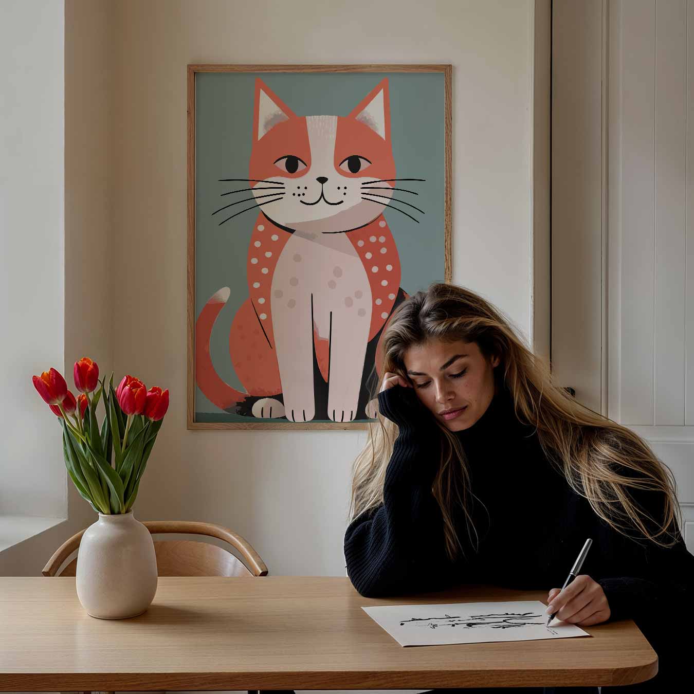 Vrolijke Kattenposter