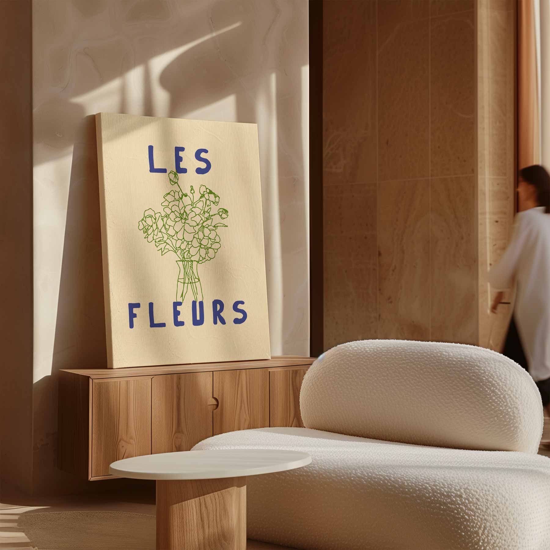 Les Fleurs Minimalistisch Kunstwerk-canvas-dibond-plexiglas-wanddecoratie-WallArtistic