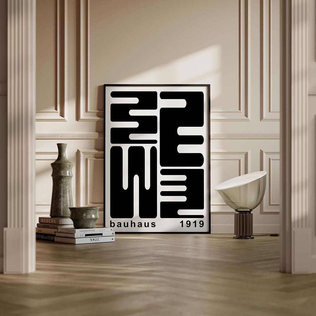 Zwart wit vormen Poster