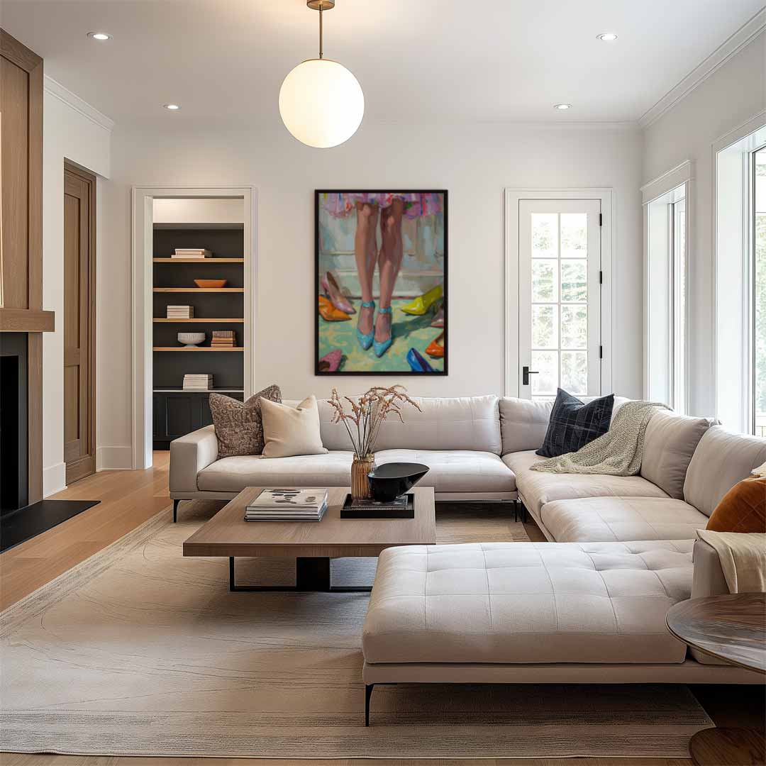 Kleurrijke Schoenendoos Kunstwerk-canvas-dibond-plexiglas-wanddecoratie-WallArtistic