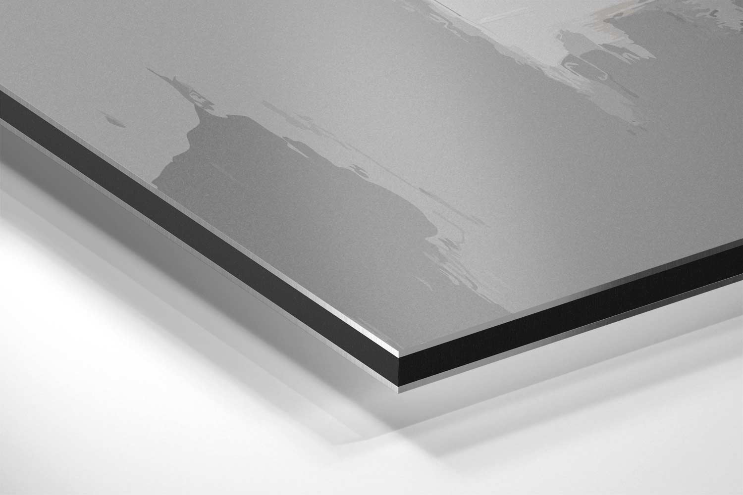 Abstracte Grijze Compositie Kunstwerk-canvas-dibond-plexiglas-wanddecoratie-WallArtistic