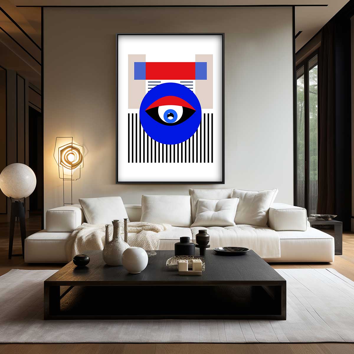 Modern Geometrisch Oogkunstwerk Kunstwerk-canvas-dibond-plexiglas-wanddecoratie-WallArtistic