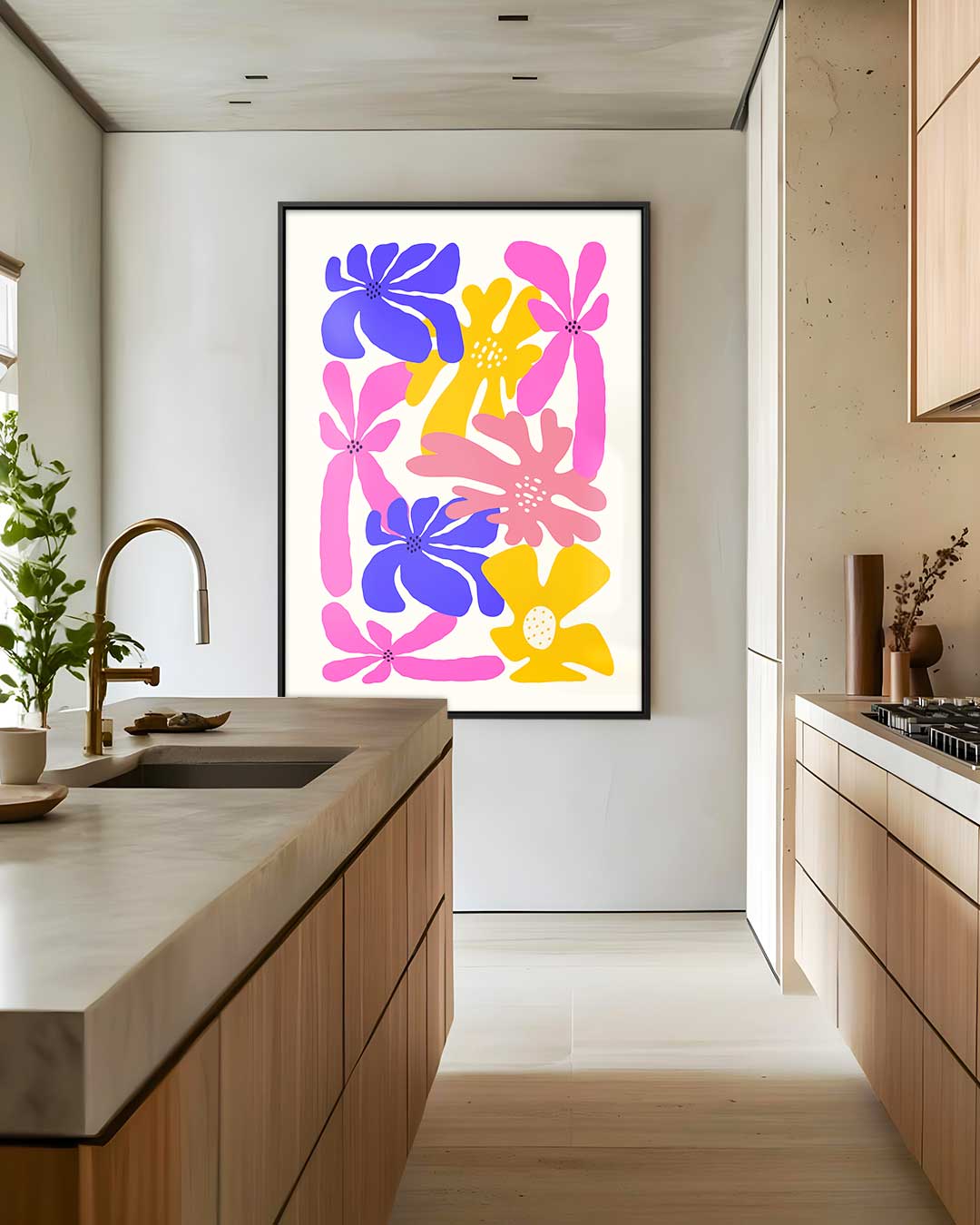 Bloemenexplosie Canvas Kunstwerk-canvas-dibond-plexiglas-wanddecoratie-WallArtistic