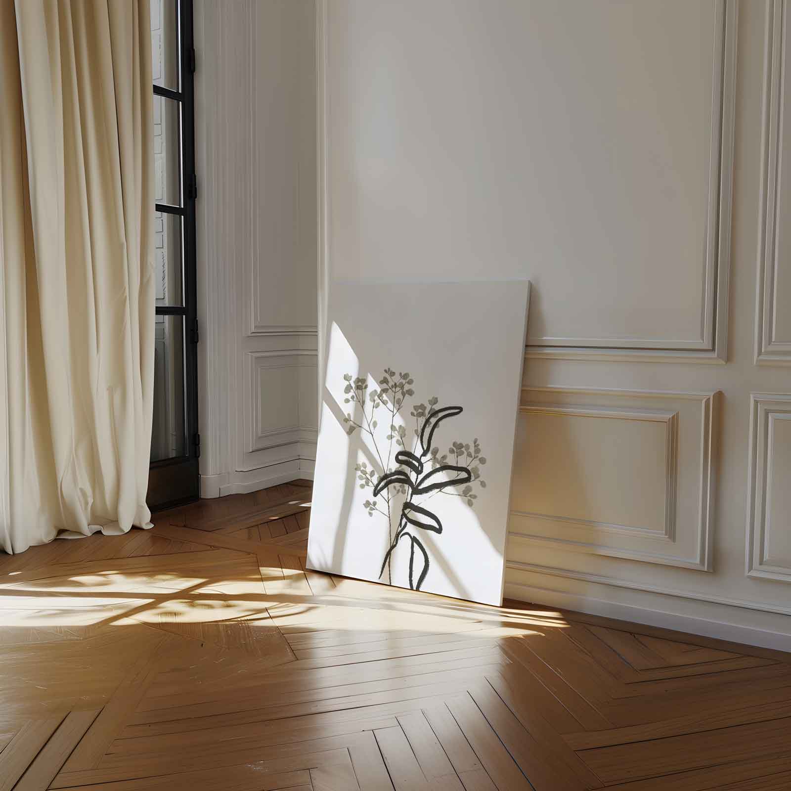 Minimalistische Botanische Illustratie Kunstwerk-canvas-dibond-plexiglas-wanddecoratie-WallArtistic