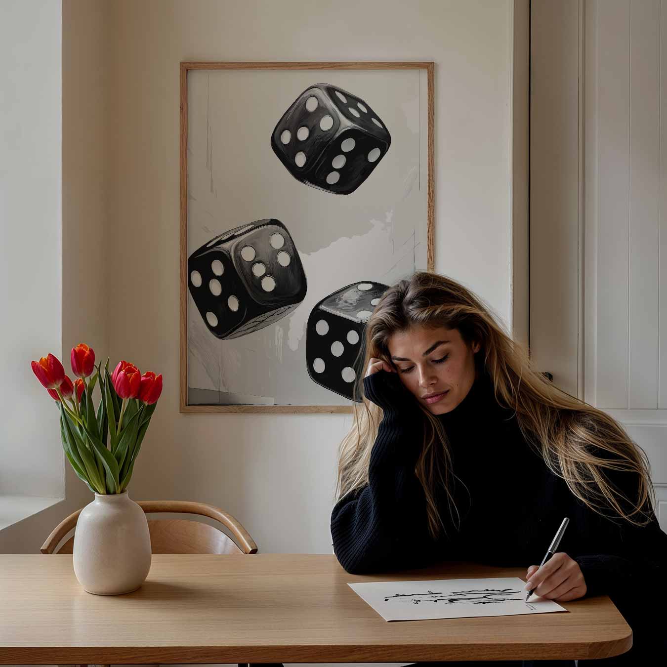 Stijlvolle Dobbelsteen Poster