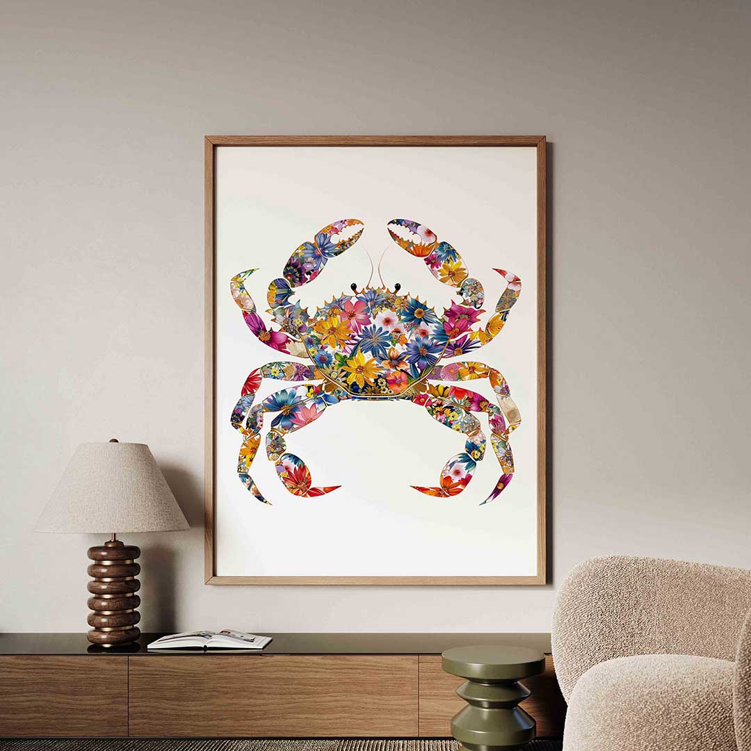 Bloemenkrab Poster