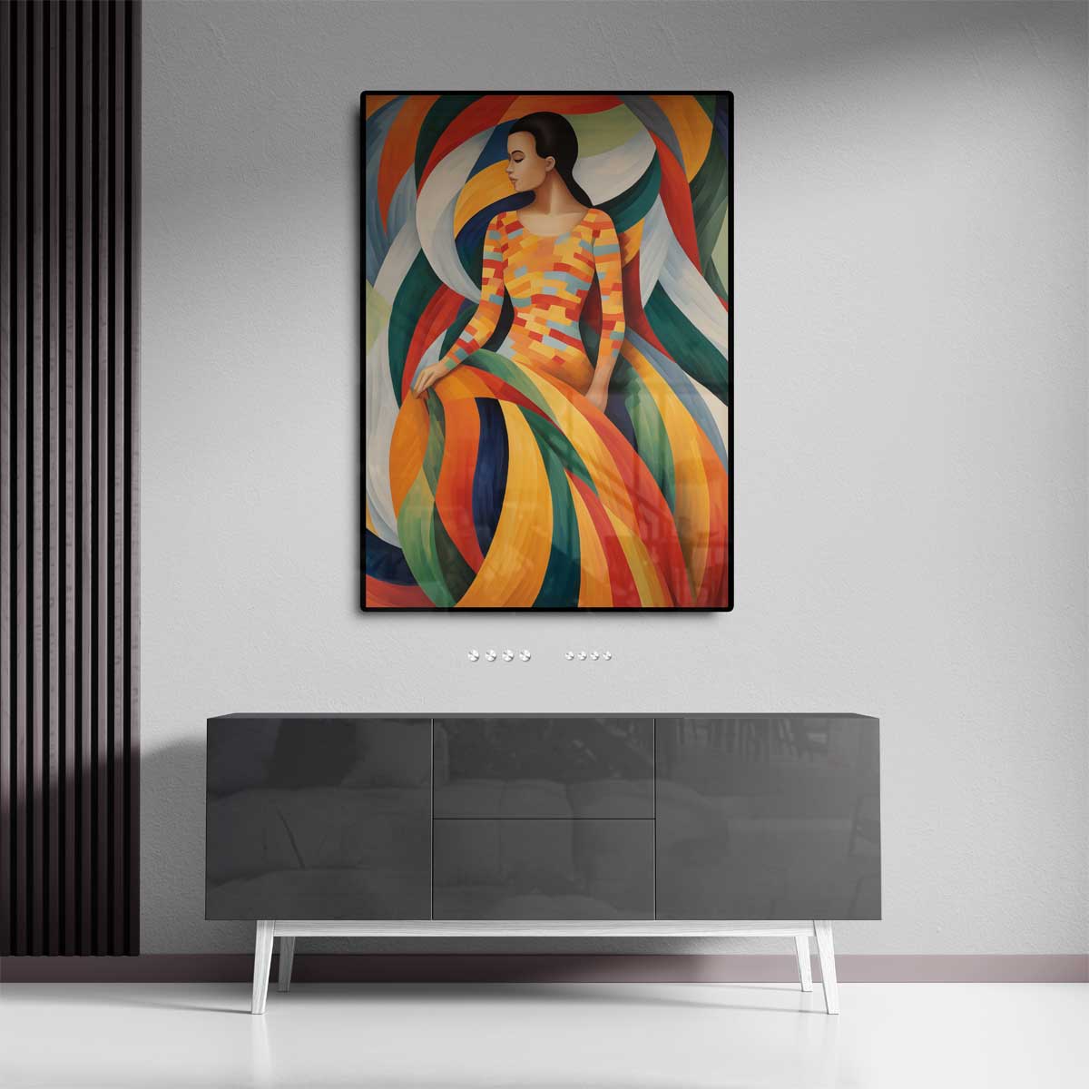 Kleurrijke Harmonie Kunstwerk-canvas-dibond-plexiglas-wanddecoratie-WallArtistic
