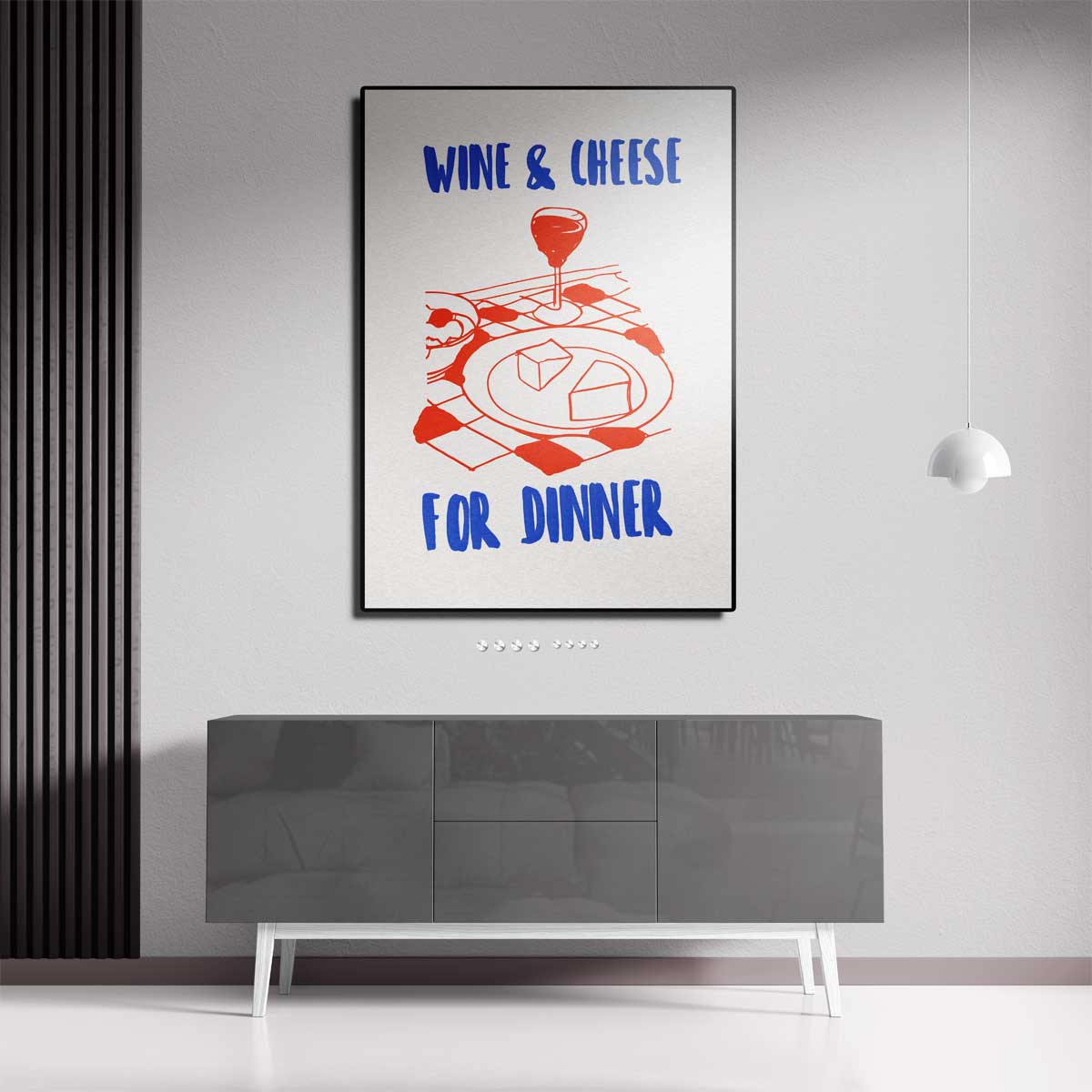 Avondje Wijn en Kaas Kunstwerk-canvas-dibond-plexiglas-wanddecoratie-WallArtistic