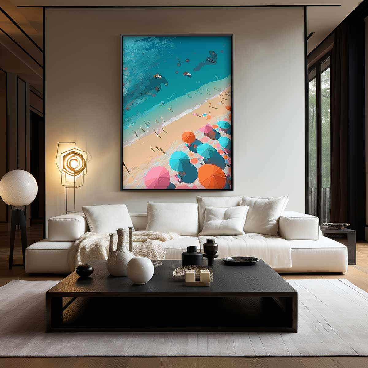 Zomerse Stranddag Kunstwerk-canvas-dibond-plexiglas-wanddecoratie-WallArtistic