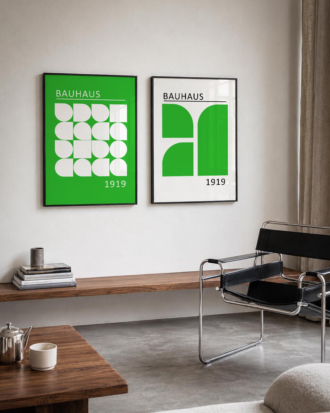 Vormenspel in groen Posterset
