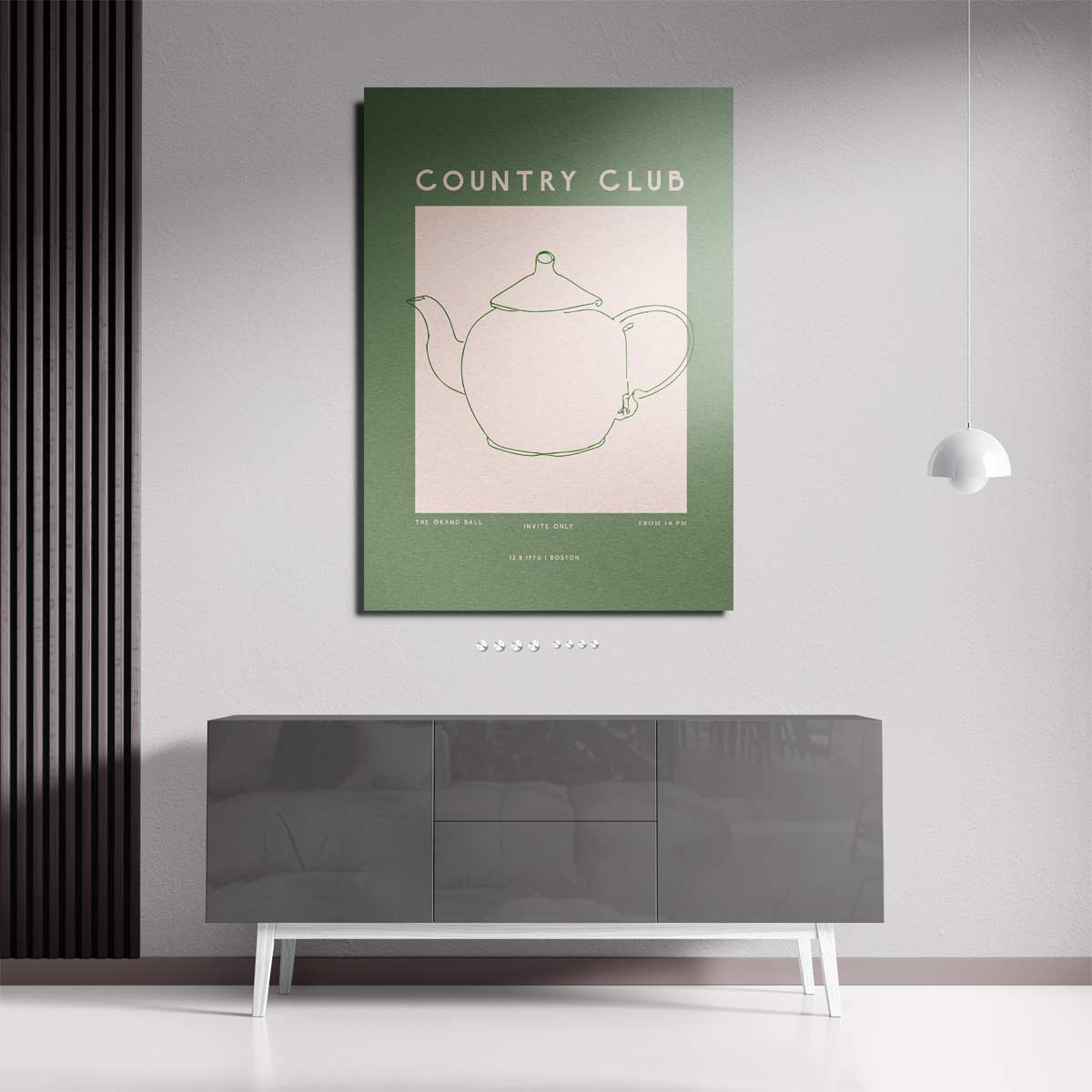 Minimalistische Theepot Poster