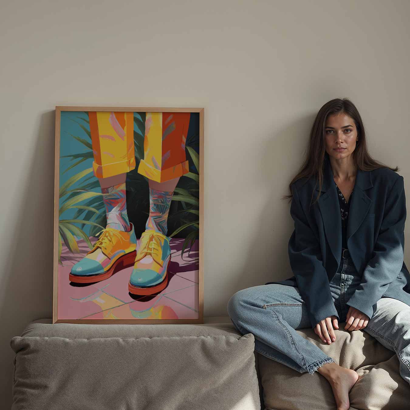 Kleurrijke Zomerschoenen Poster-WallArtistic