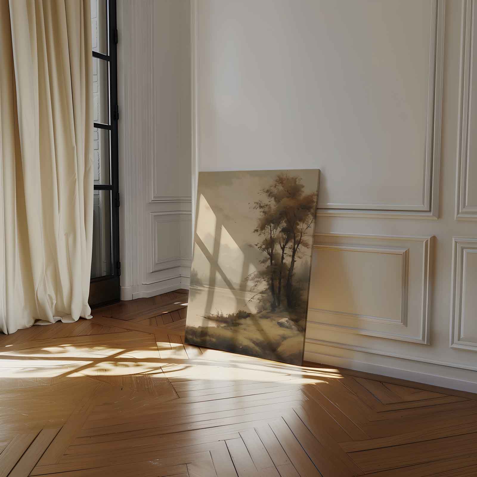 Dromerig Herfstlandschap Kunstwerk-canvas-dibond-plexiglas-wanddecoratie-WallArtistic