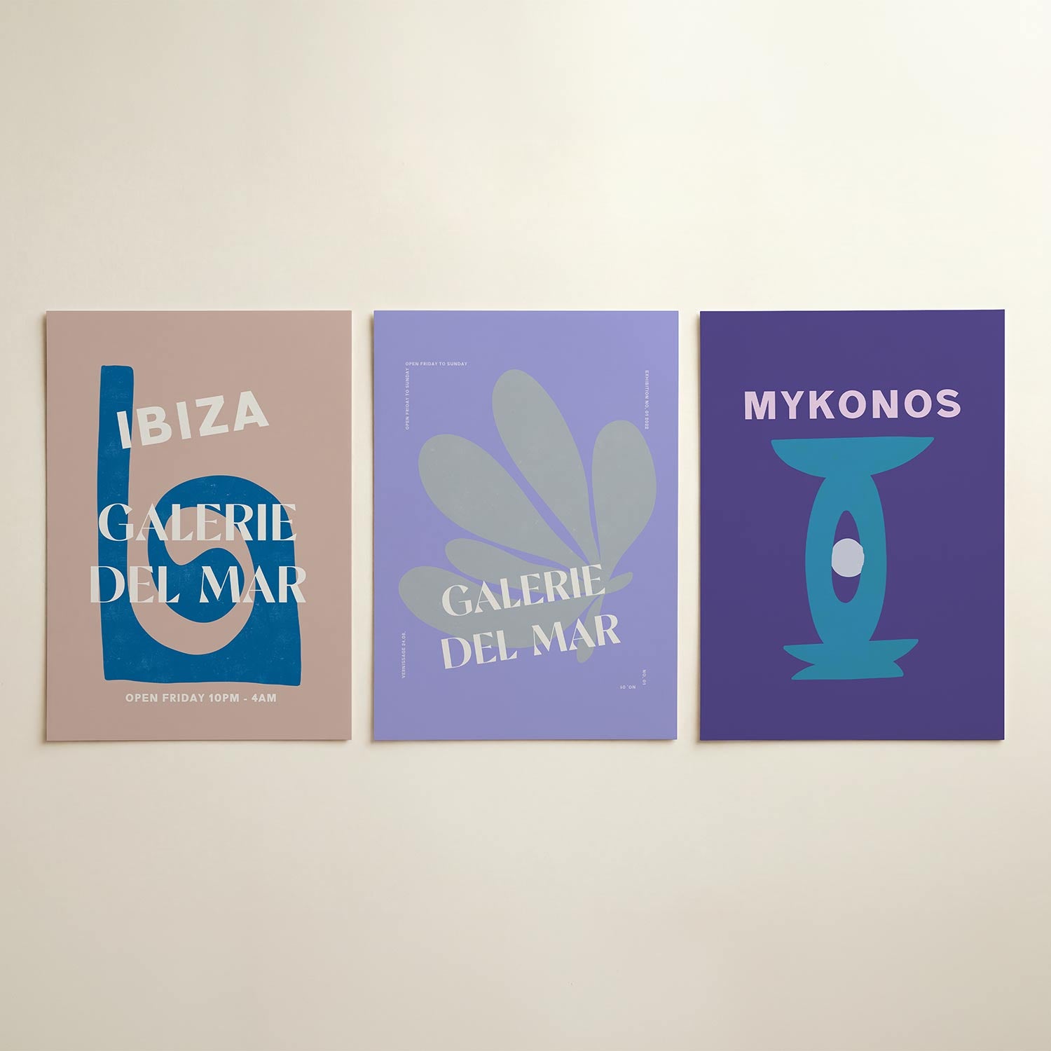 Spiraal en tekst Posterset
