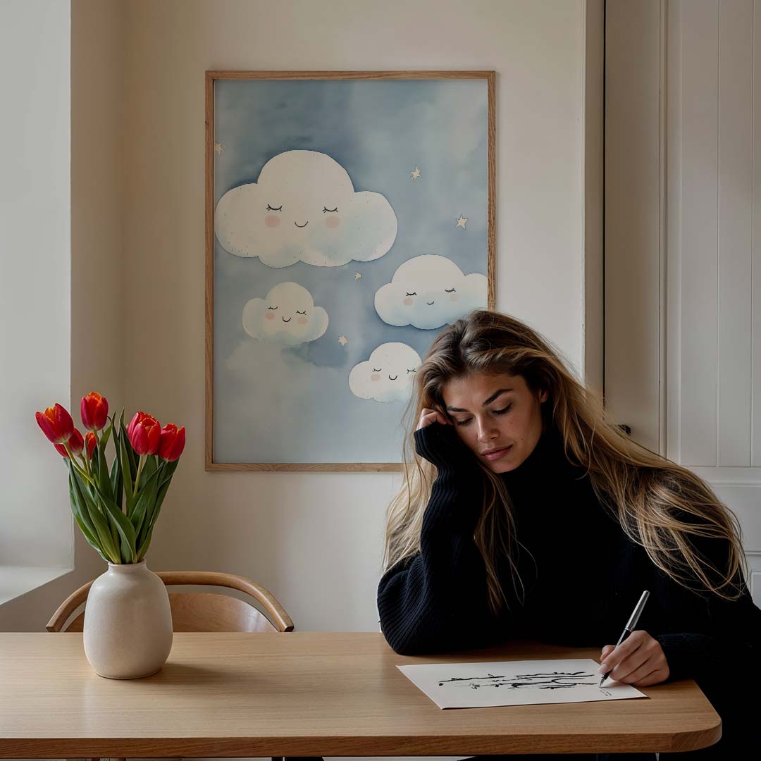 Dromerige Wolken Poster-WallArtistic