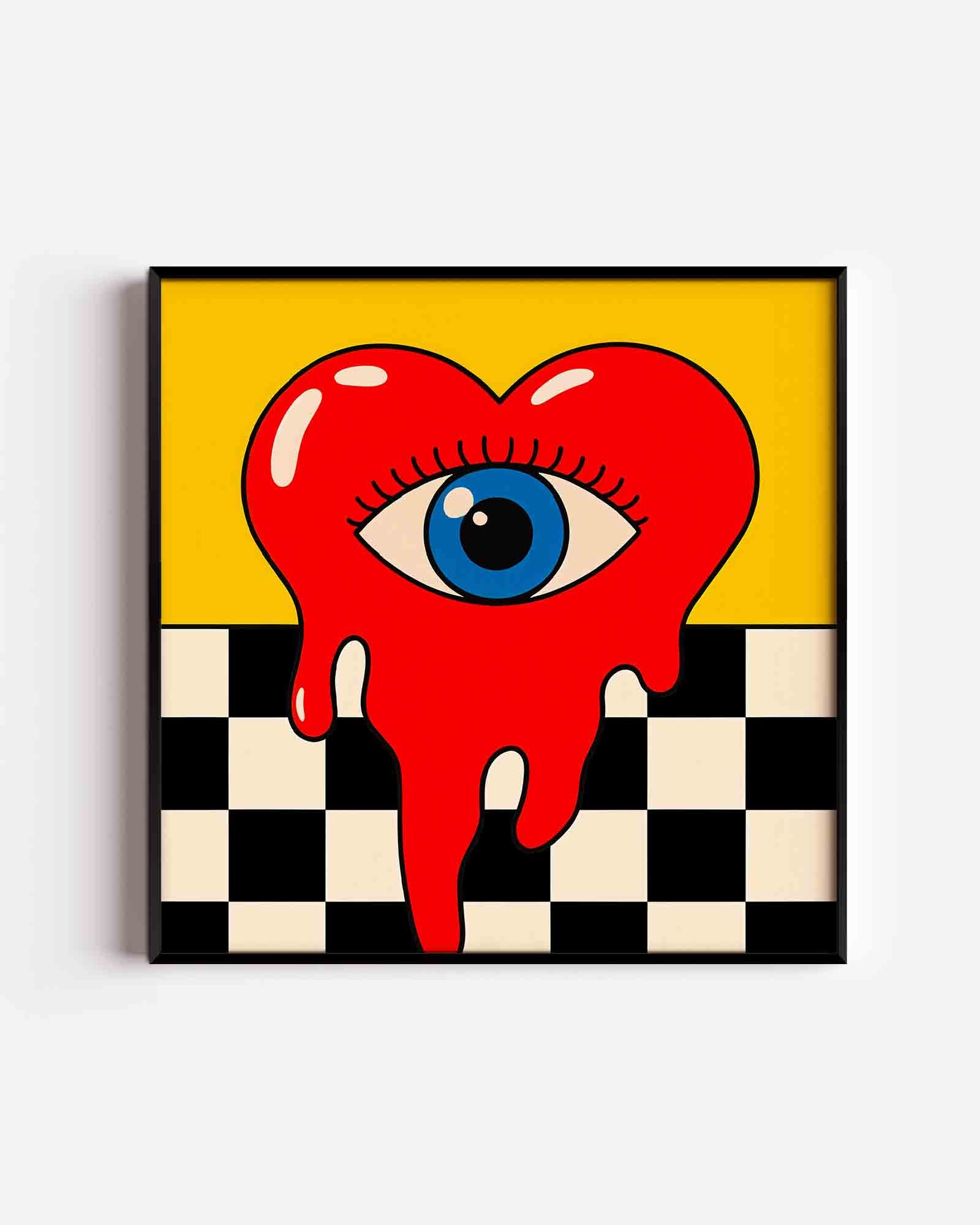 Smeltend hart met oog Poster