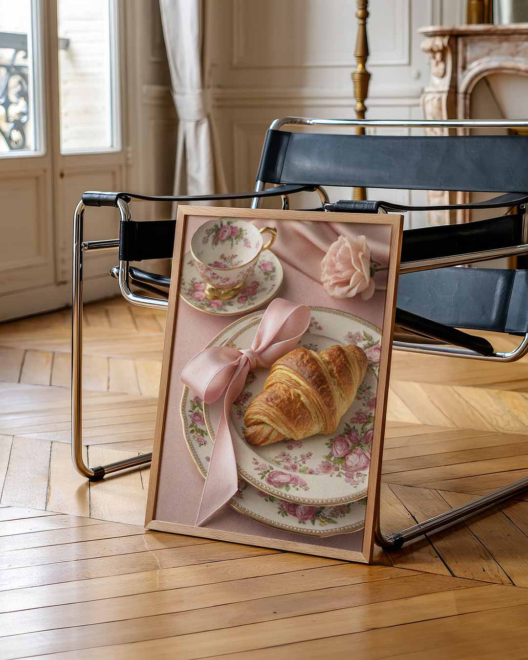 Ontbijt met Croissant Poster-WallArtistic