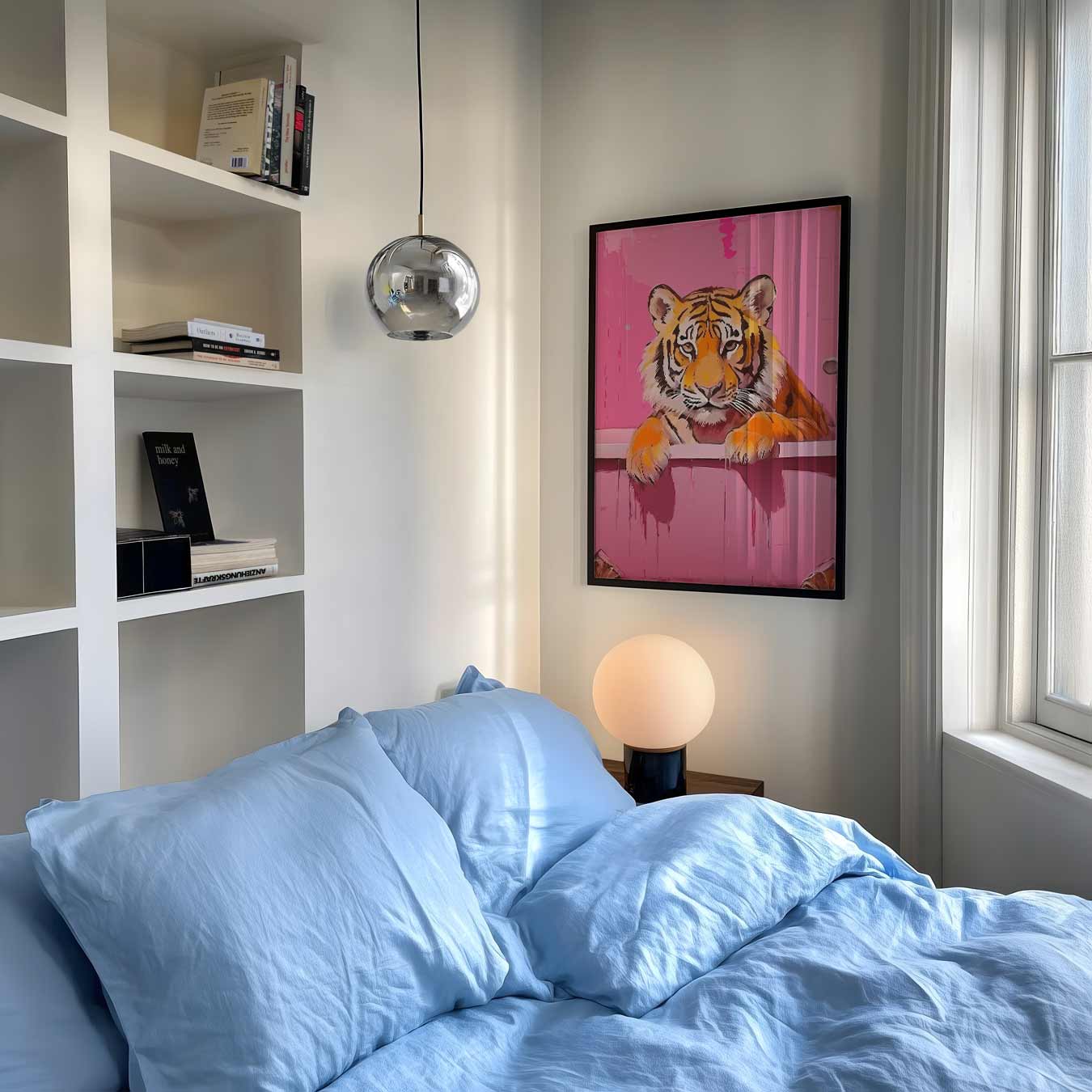 Tijger in Badkuip Poster