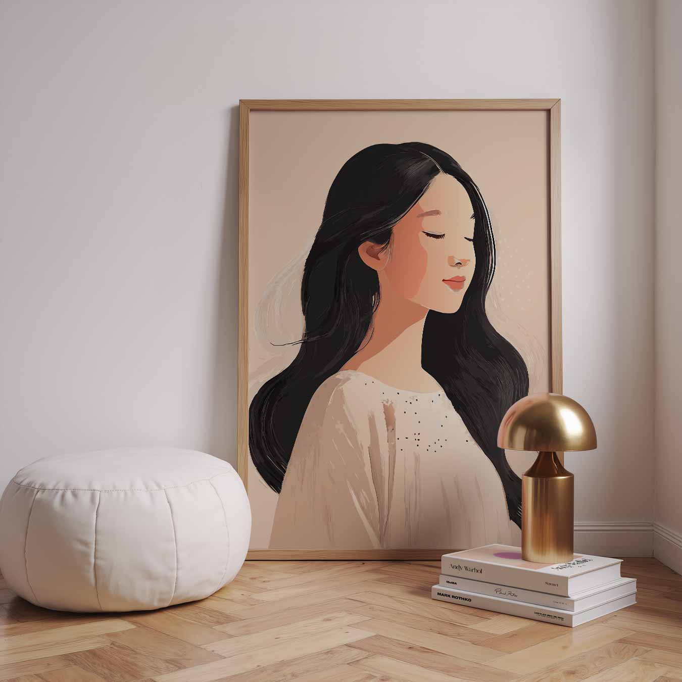 Serene Elegantie Vrouwenportret Poster