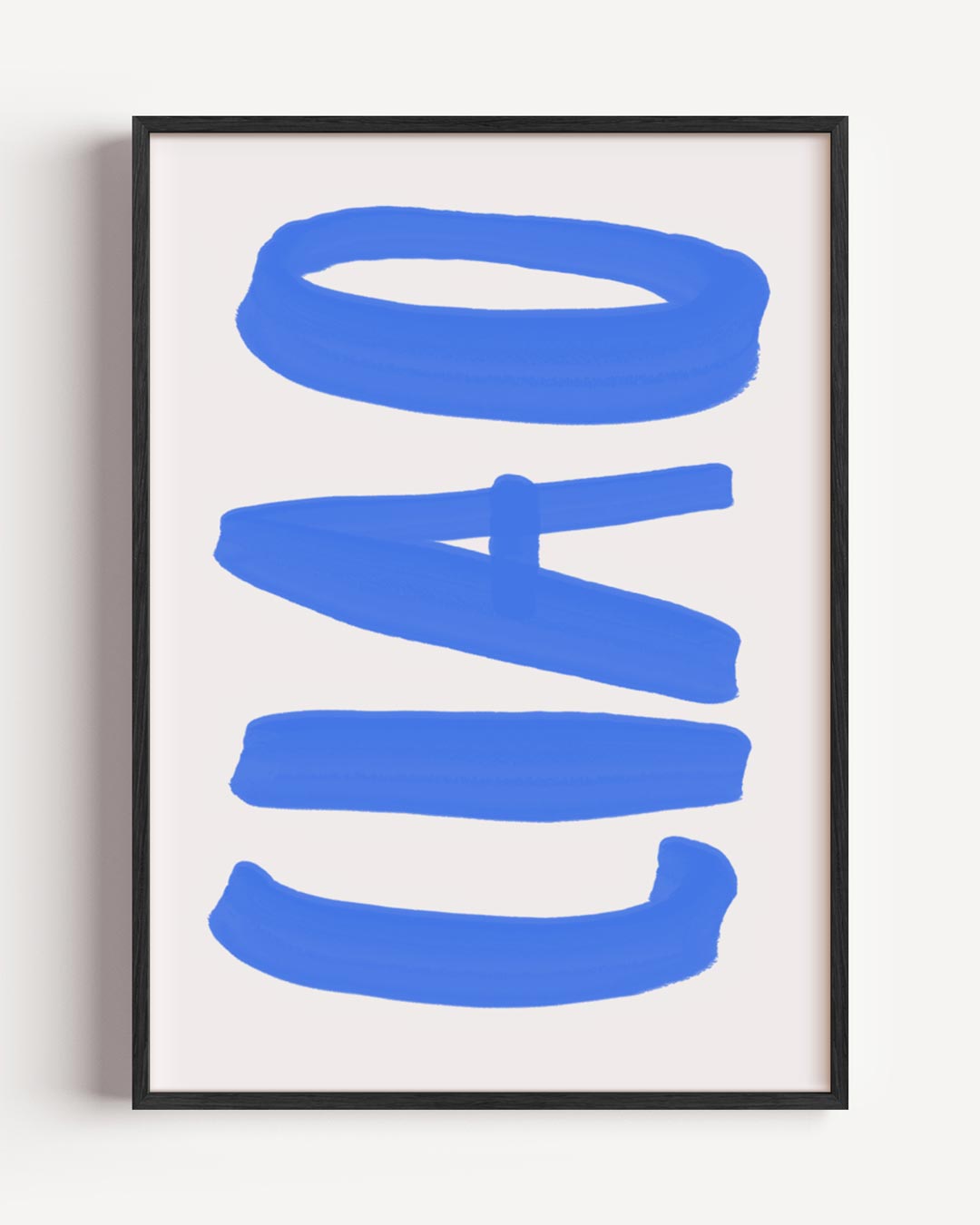Abstracte Blauw Met Vormen Poster-WallArtistic