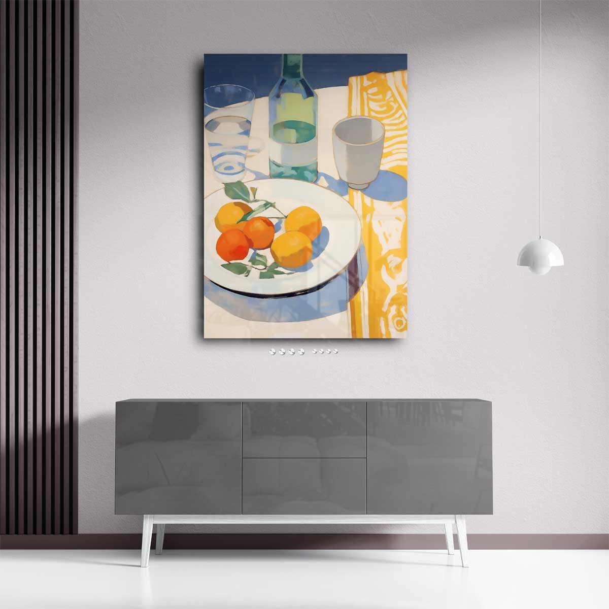 Mediterraanse Stilleven in Zonlicht Kunstwerk-canvas-dibond-plexiglas-wanddecoratie-WallArtistic