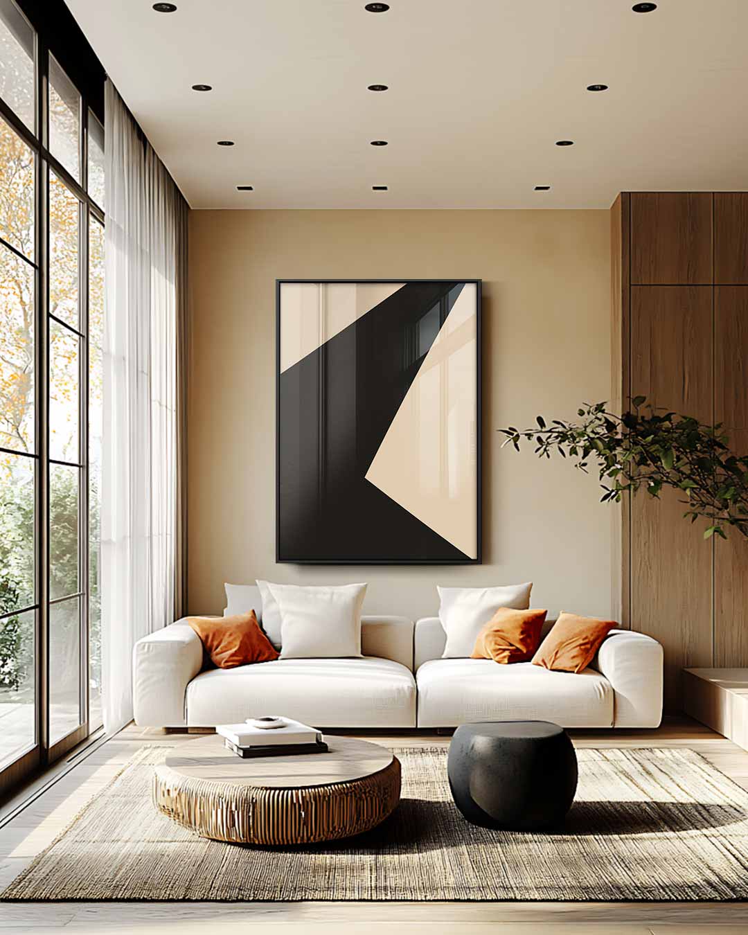 Abstracte Geometrische Composities Kunstwerk-canvas-dibond-plexiglas-wanddecoratie-WallArtistic
