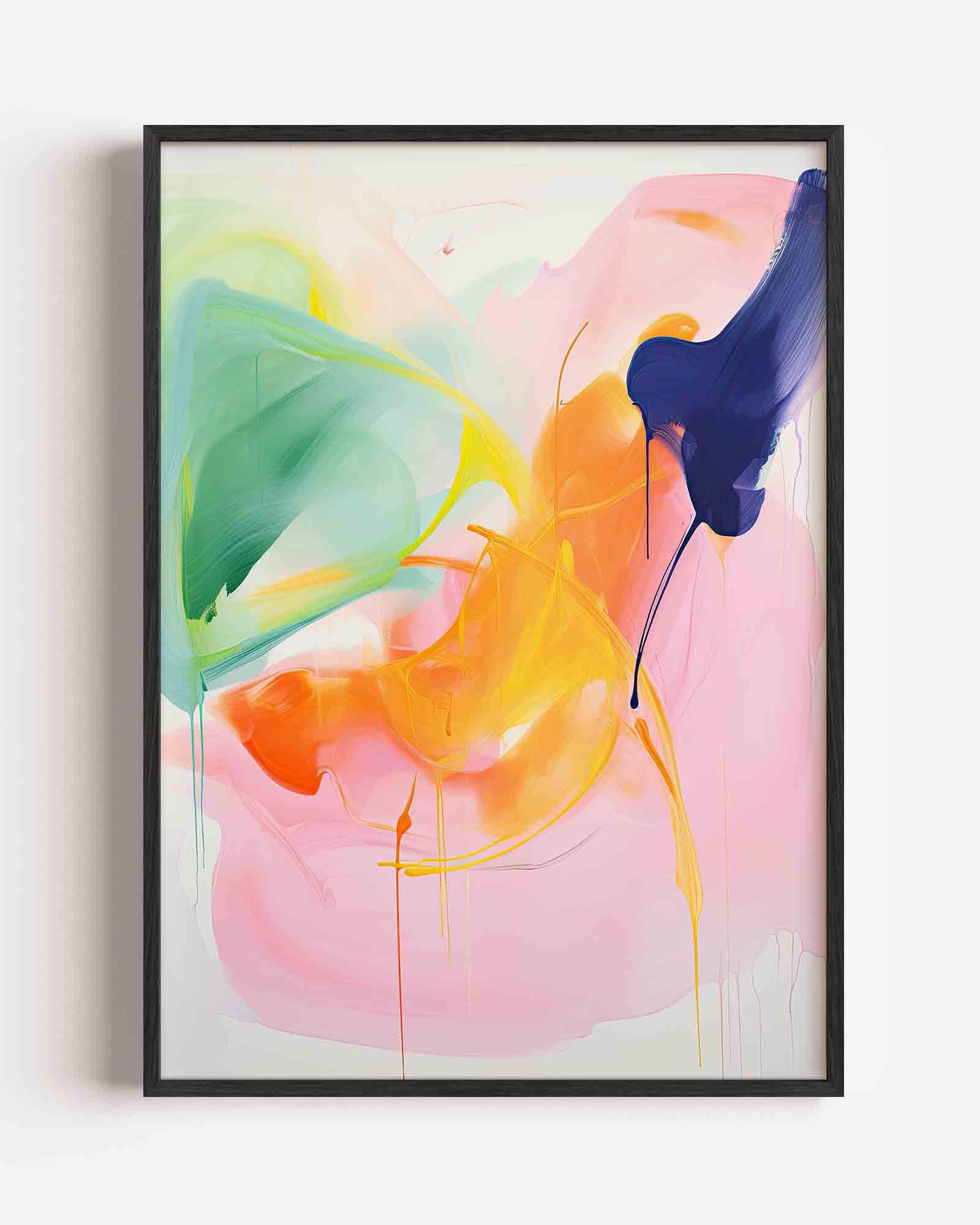 Abstracte kleurenexplosie Poster