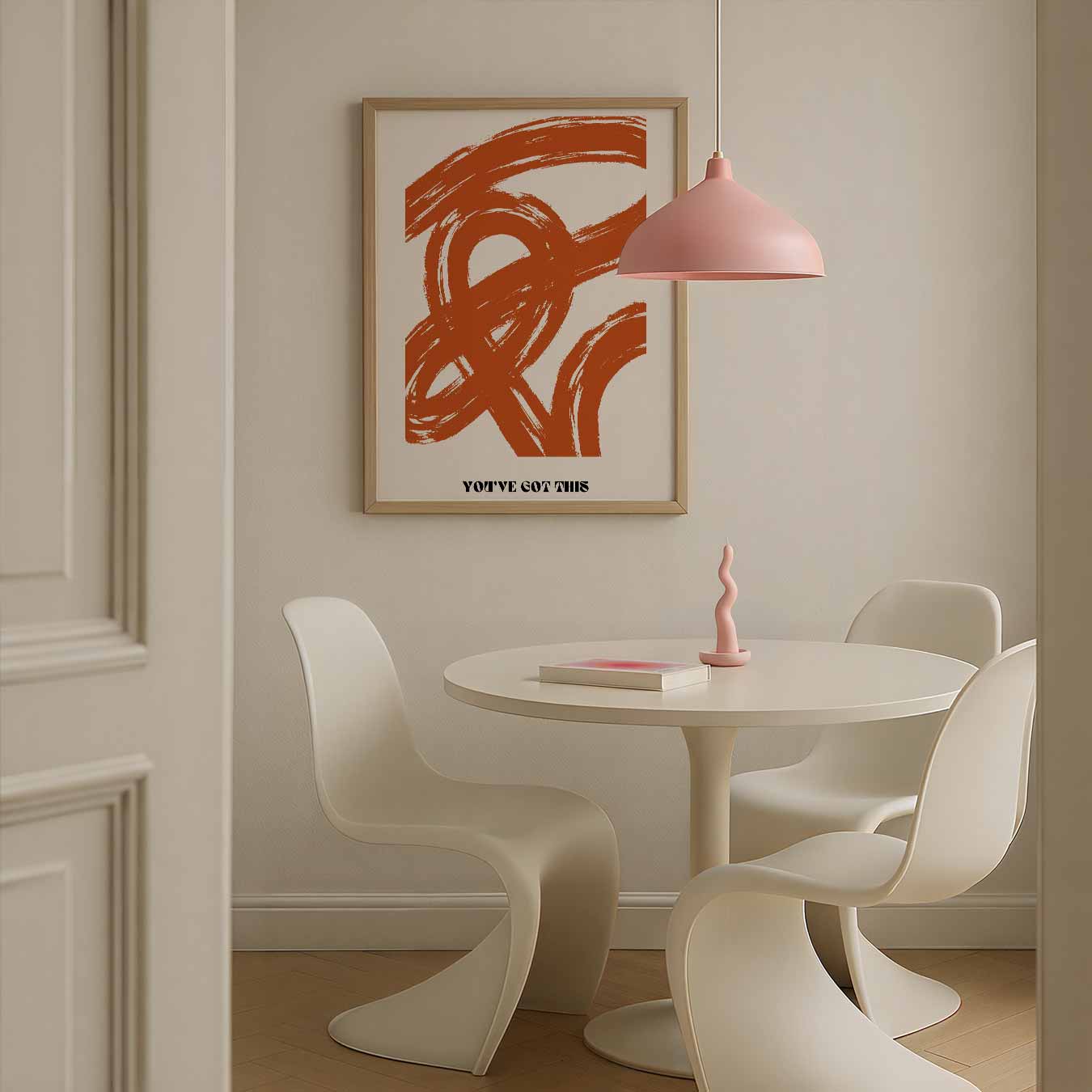 Inspirerende Oranje Motivatieposter