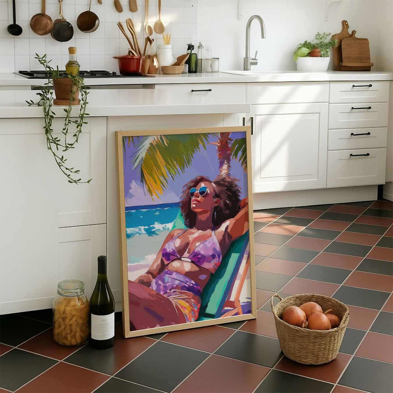 Zon, Zee en Zorgeloosheid Poster-WallArtistic