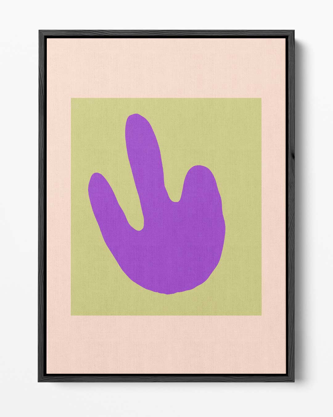 Paarse Abstracte Handafdruk Kunstwerk-canvas-dibond-plexiglas-wanddecoratie-WallArtistic