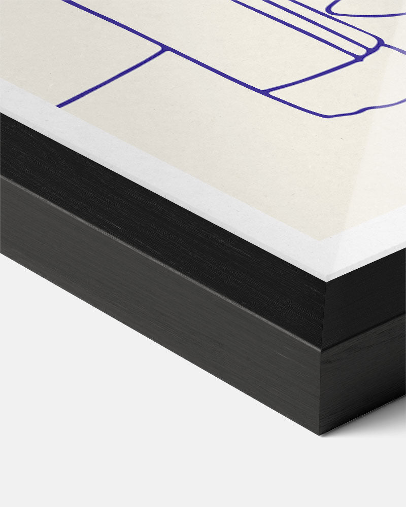 Elegante Line Art Bloemenposter-WallArtistic